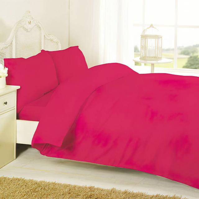 Halke 200 Thread Count Egyptian Quality Cotton Fitted Sheet 17 Stories Size: Single (3'), Colour: Red on Productcaster.