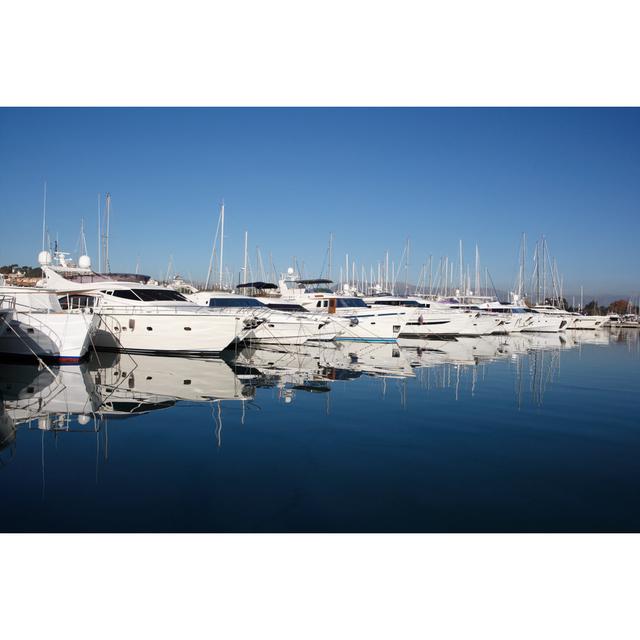 Yachts At Mediterranean Harbor - Wrapped Canvas Print Breakwater Bay Size: 51cm H x 76cm W x 3.8cm D on Productcaster.