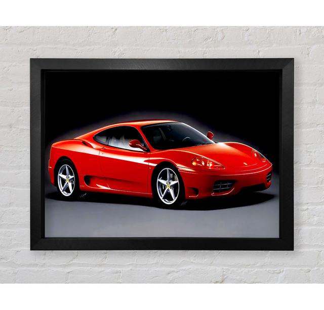 Ferrari Red Glow - Print Brayden Studio Forrmat: Black Framed Paper, Size: 84.1cm H x 118.9cm W x 3.4cm D on Productcaster.