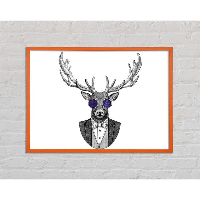 Glasses Deer - Single Picture Frame Art Prints Happy Larry Size: 29.7cm H x 42cm W on Productcaster.