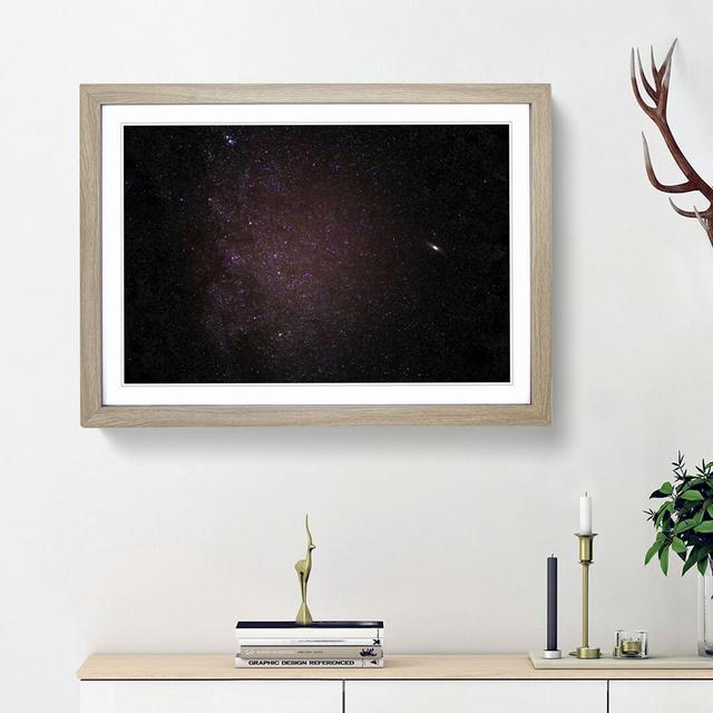 Starry Sky in Pink in Abstract - Picture Frame Graphic Art Print East Urban Home Size: 27cm H x 36cm W x 2cm D, Frame Option: Oak Framed on Productcaster.