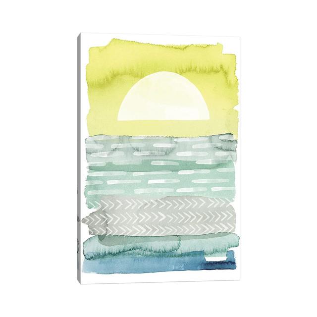 Sunrise Sea I - Wrapped Canvas Graphic Art House of Hampton Size: 66.04cm H x 45.72cm W x 1.91cm D on Productcaster.