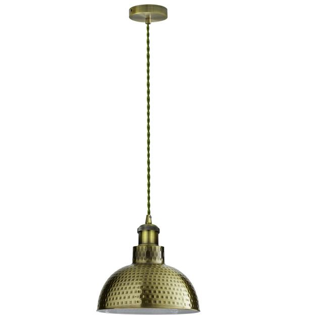 Kronos 1-Light Dome Pendant Mercury Row Finish: Green Brass on Productcaster.