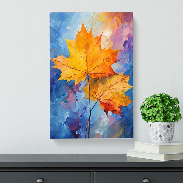 Leaf Impressionism No.2 - Wrapped Canvas Art Prints Marlow Home Co. Size: 60cm H x 40cm W x 3cm D on Productcaster.