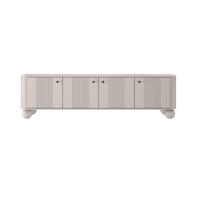 Dayzee TV Stand for TVs up to 55" Ivy Bronx Colour: Cashmere/Black on Productcaster.