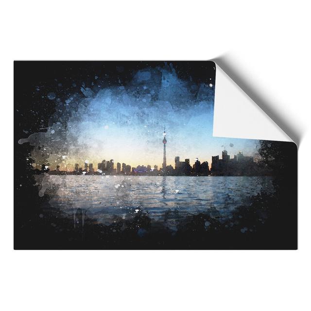 Toronto Skyline - Unframed Painting East Urban Home Size: 42cm H x 59cm W x 0.1cm D on Productcaster.