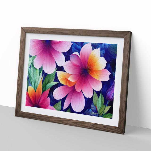 Incredible Flowers - Picture Frame Graphic Art Marlow Home Co. Size: 25cm H x 34cm W x 2cm D, Frame Colour: Walnut on Productcaster.