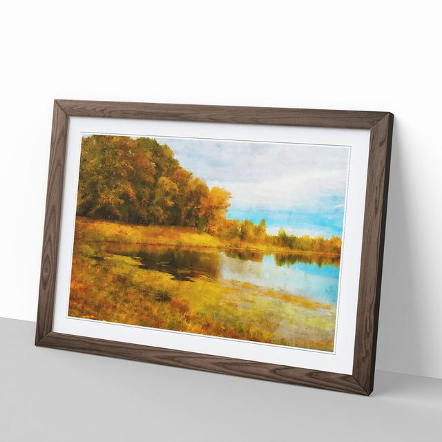 Forest and Lake Vol.3 - Picture Frame Graphic Art East Urban Home Frame Option: Walnut Framed, Size: 27cm H x 36cm W x 2cm D on Productcaster.