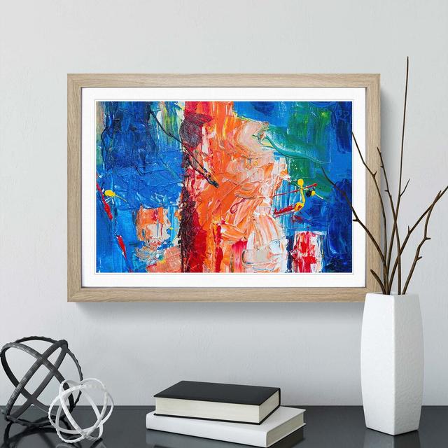 Abstract Art Painting Vol.208 by S.Johnson - Picture Frame Painting Print East Urban Home Size: 48cm H x 65cm W x 2cm D, Frame Option: Oak Framed on Productcaster.