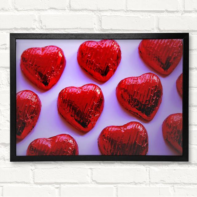 Chocolate Love Hearts - Closed Corner Frame Art Prints on Wood ClassicLiving Size: 59.7cm H x 84.1cm W on Productcaster.