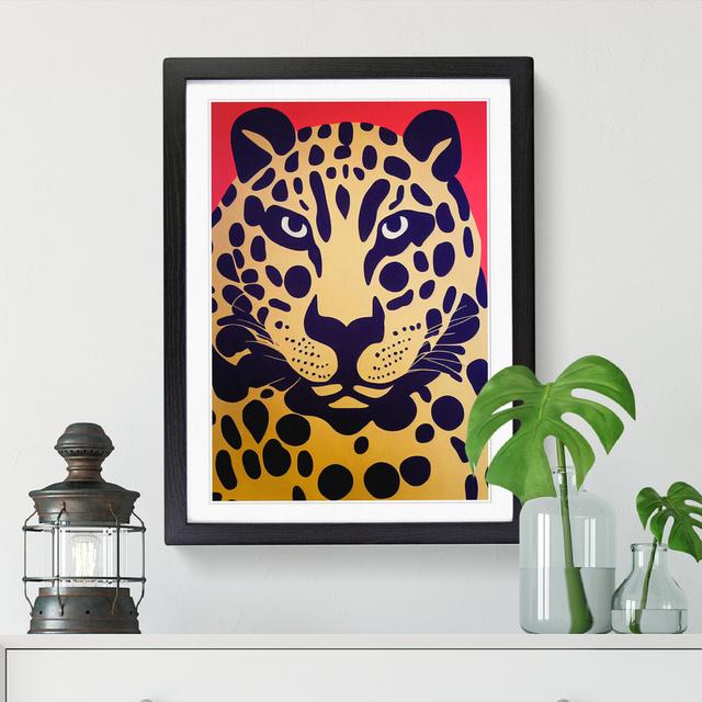 Leopard Contemporary Art - Picture Frame Graphic Art Big Box Art Size: 34cm H x 25cm W x 2cm D, Frame Colour: Oak on Productcaster.