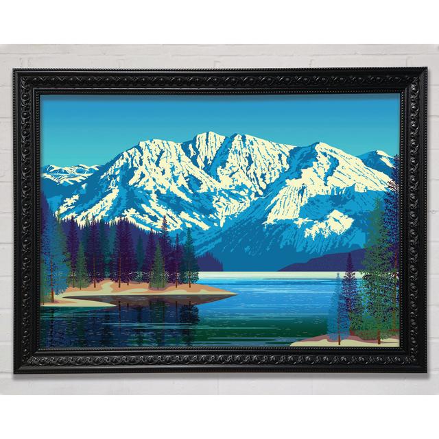 The Snow Lake Mountain - Single Picture Frame Art Prints Union Rustic Size: 100cm H x 141.4cm W on Productcaster.