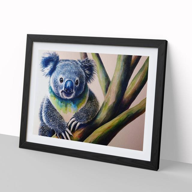 Koala Bear - Picture Frame Graphic Art 17 Stories Frame Colour: Black, Size: 34cm H x 46cm W x 2cm D on Productcaster.