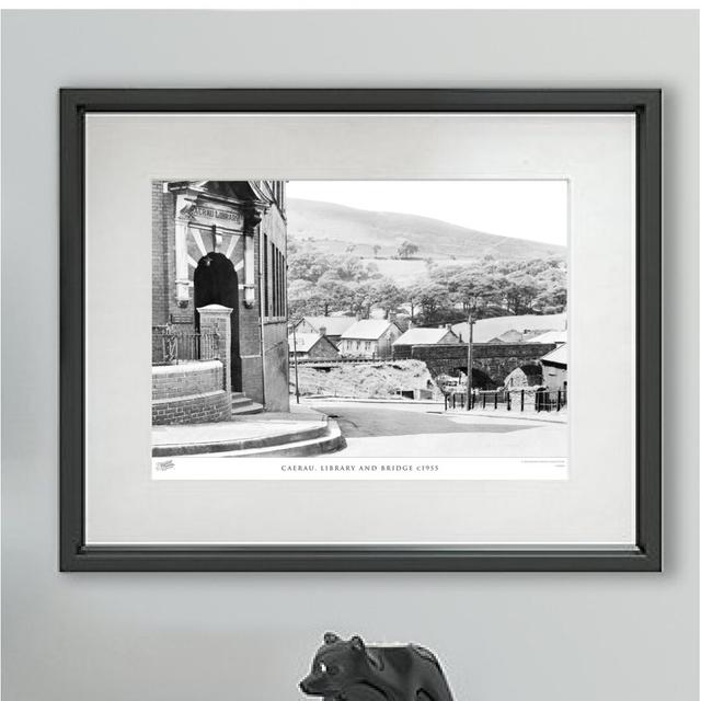 'Caerau, Library and Bridge C1955' by Francis Frith - Picture Frame Photograph Print on Paper The Francis Frith Collection Size: 40cm H x 50cm W x 2.3 on Productcaster.