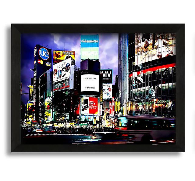 Tokyo City Nights - Picture Frame Photograph in Canvas Ebern Designs Size: 21cm H x 30cm W x 10cm D on Productcaster.