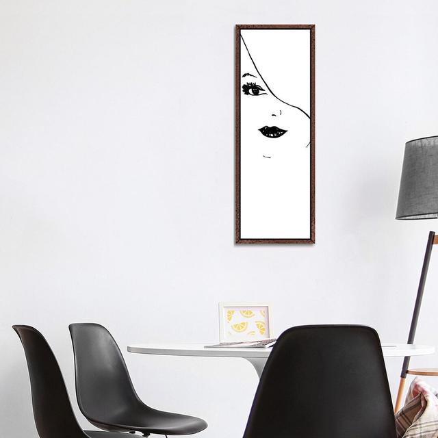 Fashion Sketch II by Carol Robinson - Panoramic Graphic Art Print on Canvas Ebern Designs Format: Classic Brown Wood Framed, Size: 121.92cm H x 40.64c on Productcaster.