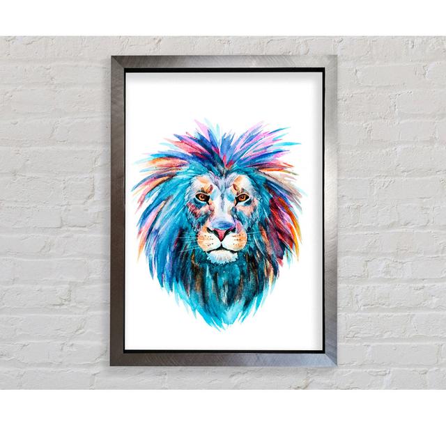 Lion Main Framed Print Brayden Studio Size: 141.4cm H x 118.9cm W x 3.4cm D, Format: Black Framed Paper on Productcaster.