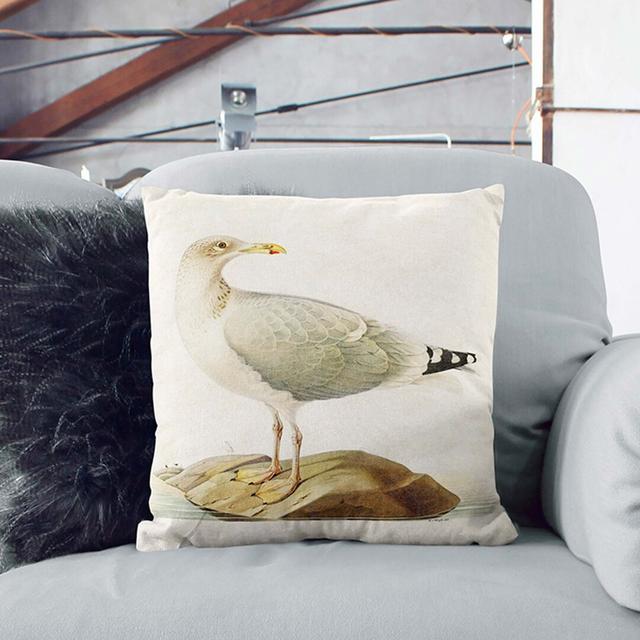 European Herring Gull by Von Wright Cushion with Filling East Urban Home Size: 55cm H x 55cm W x 20cm D, Backing Colour: White on Productcaster.