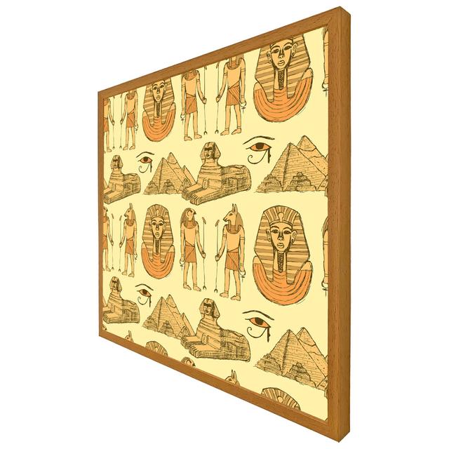 Egyptians & Sphinx Picture Frame Latitude Vive Format: Oak Framed, Size: 41cm H x 41cm W on Productcaster.