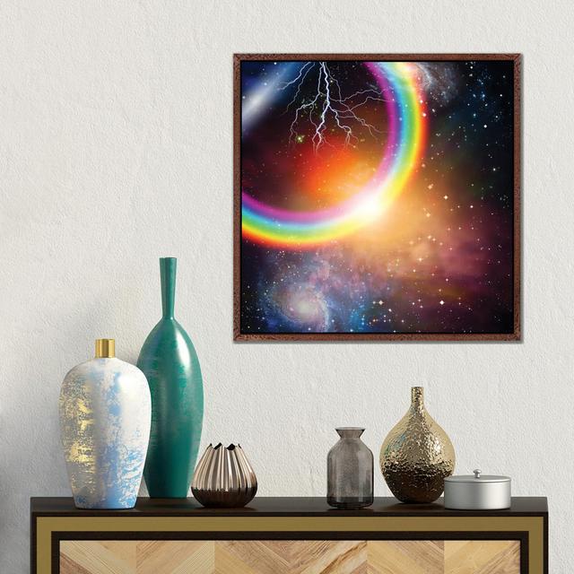 Elctric Charges Leap In Space by Bruce Rolff - Gallery-Wrapped Canvas Giclée on Canvas Ebern Designs Format: Classic Wood Floater Frame, Size: 45.72cm on Productcaster.