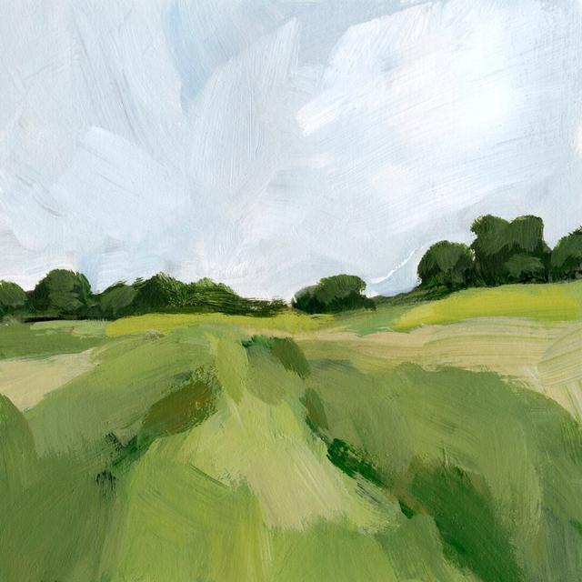 Field Path II by Victoria Barnes - Wrapped Canvas Painting Rosalind Wheeler Size: 51cm H x 51cm W on Productcaster.