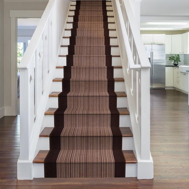 Stair Runner Allante Striped Machine Woven Area Rug Rosalind Wheeler Rug Size: Runner 570cm x 80cm on Productcaster.