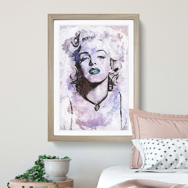 Marilyn Monroe in Abstract - Picture Frame Graphic Art Print East Urban Home Frame Option: Oak, Size: 76cm H x 50cm W x 2cm D on Productcaster.