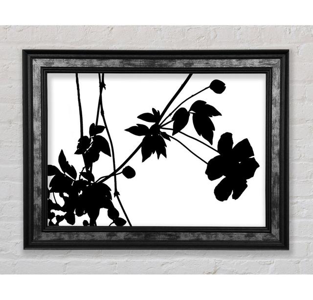 Black Flowers - Single Picture Frame Art Prints Bright Star Size: 42cm H x 59.7cm W x 8cm D on Productcaster.