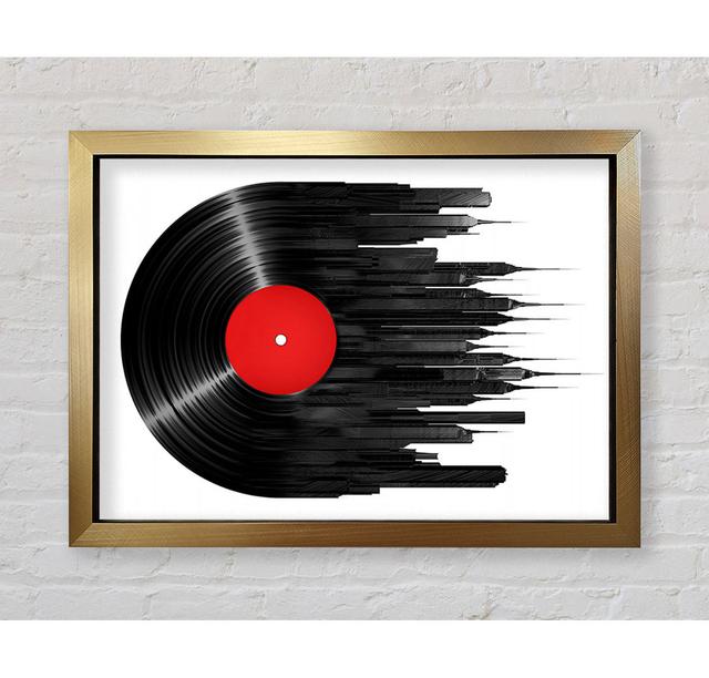 Album Music City - Print Brayden Studio Size: 84.1cm H x 118.9cm W x 3.4cm D, Format: Black Framed Paper on Productcaster.