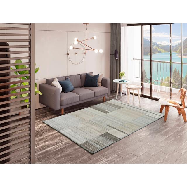 Gatley Geometric Machine Woven / Power Loomed Beige Area Rug 17 Stories Rug Size: Rectangle 135 x 195cm on Productcaster.