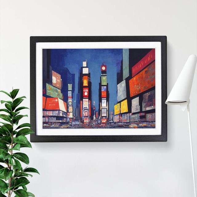 New York Times Square Art Vol.5 - Single Picture Frame Print 17 Stories Size: 46cm H x 64cm W, Frame Colour: Black on Productcaster.