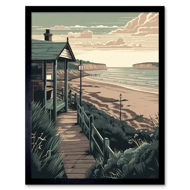 Crist Summer Beach House Coastal Landscape - Single Picture Frame Art Prints House of Hampton on Productcaster.