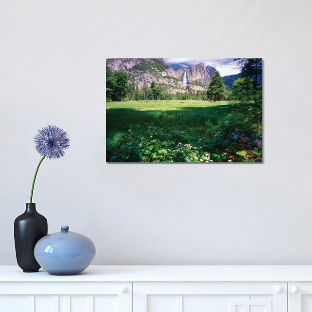 Yosemite Valley and Falls by George Oze - Wrapped Canvas Photograph Alpen Home Size: 30.48cm H x 45.72cm W x 1.9cm D on Productcaster.