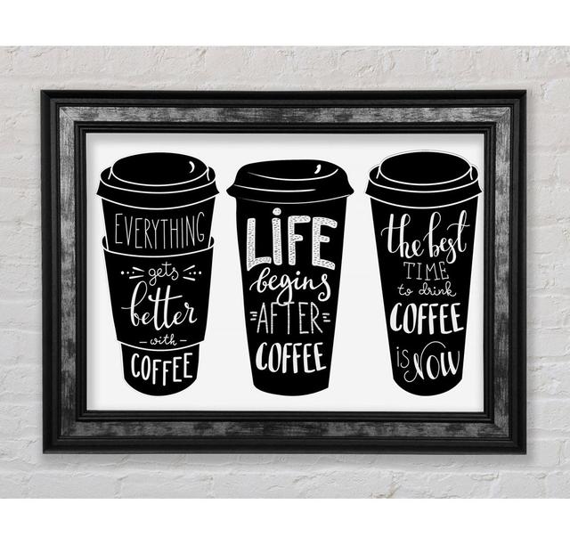 Coffee Love 1 - Single Picture Frame Art Prints Bright Star Size: 100.1cm H x 141.4cm W on Productcaster.