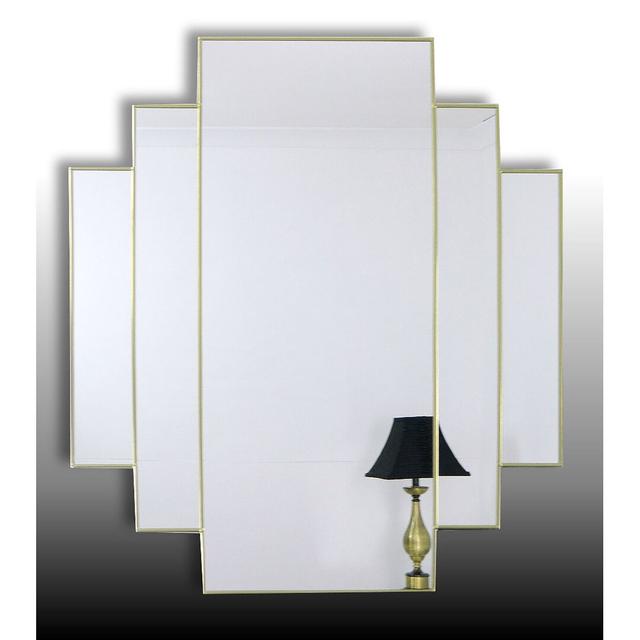 Yoselin Accent Mirror Canora Grey Finish: Gold on Productcaster.