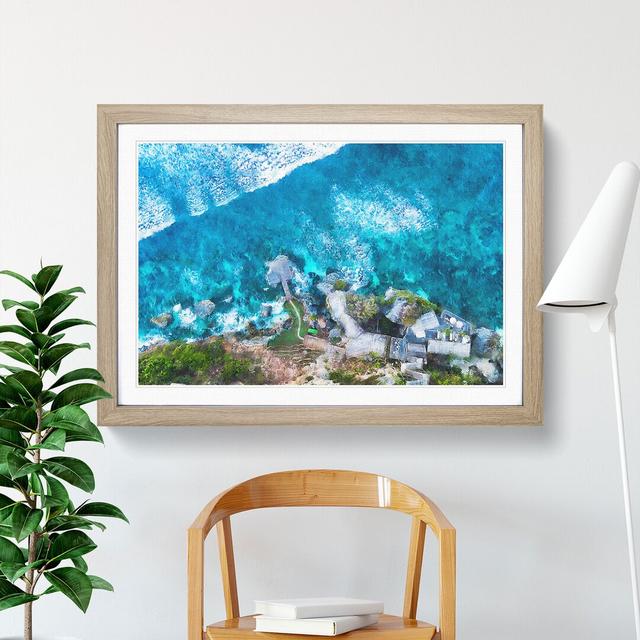 Padang Padang Island in Bali - Picture Frame Painting East Urban Home Frame Option: Oak Framed, Size: 27cm H x 36cm W x 2cm D on Productcaster.