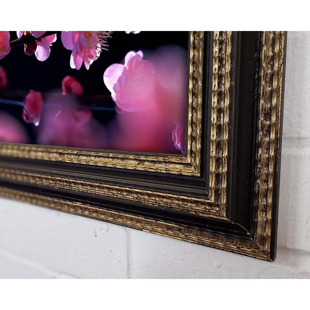 Pink Blossom Flowers Framed Print Ebern Designs Size: 84.1cm H x 118.9cm W on Productcaster.