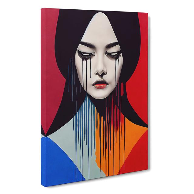 Painted Woman No.2 Abstract - Wrapped Canvas Graphic Art Fairmont Park Size: 50cm H x 35cm W x 3cm D on Productcaster.