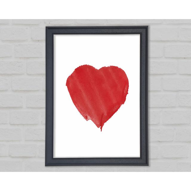 Heart Framed Print Brayden Studio Size: 42cm H x 59.7cm W x 1.5cm D, Format: Gray Framed Paper on Productcaster.