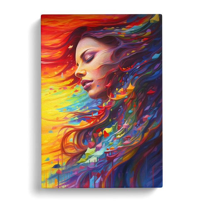 Rainbow Expressionism - Print Marlow Home Co. Size: 76cm H x 50cm W x 3cm D on Productcaster.