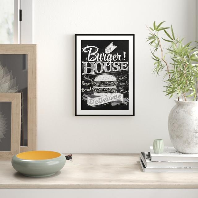 Burger House Gerahmtes Poster East Urban Home Größe: 38 cm H x 30 cm B x 2,5 cm T, Farbe: Schwarz on Productcaster.