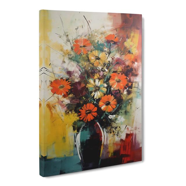 Chopin Flowers Mid Century Modern Vol.4 - Wrapped Canvas Graphic Art Marlow Home Co. Size: 60cm H x 40cm W x 3cm D on Productcaster.