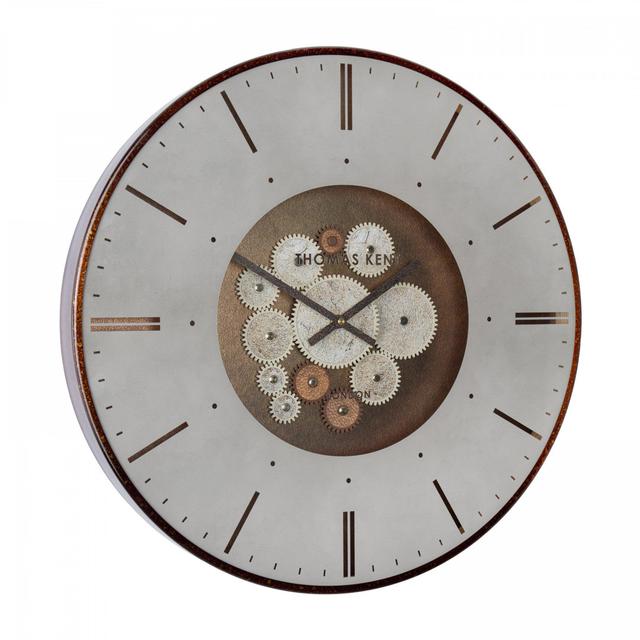 Metal Wall Clock Thomas Kent Finish: Gold, Size: 53 cm H x 53 cm W x 6 cm D on Productcaster.