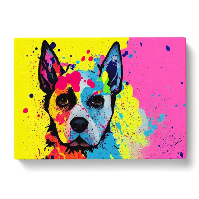 Painted Dog Vol.4 Abstract - Wrapped Canvas Graphic Art Latitude Run Size: 35cm H x 50cm W x 3cm D on Productcaster.