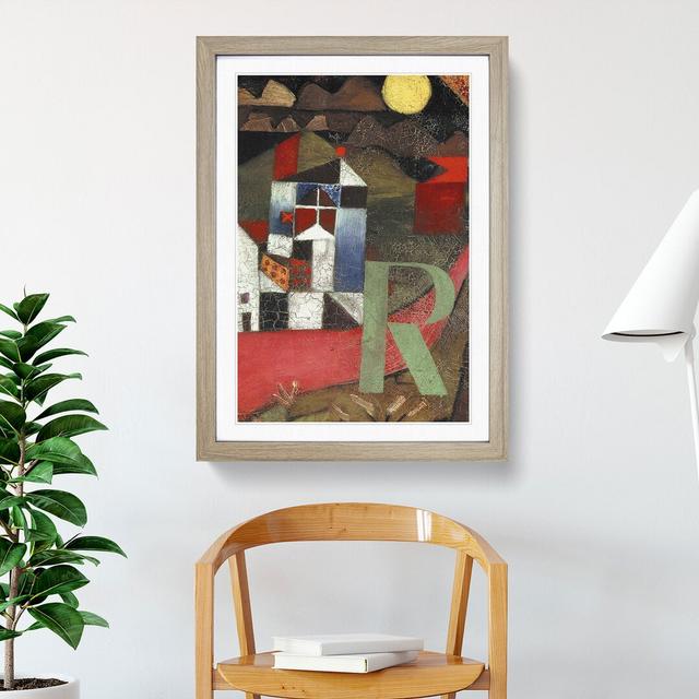 The Letter R by Paul Klee - Picture Frame Painting East Urban Home Frame Option: Oak, Size: 48cm H x 36cm W x 2cm D on Productcaster.