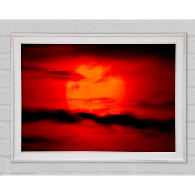 Rote Sonne Wolken - Druck Brayden Studio Größe: 42cm H x 59,7cm B x 1,5cmD on Productcaster.