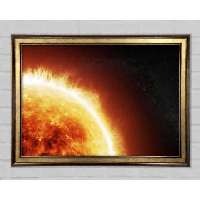 Fire Sun Glow - Single Picture Frame Art Prints 17 Stories Size: 59.1cm H x 84.1cm W x 1.5cm D on Productcaster.