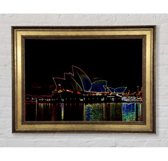 Sydney Opera House Psychedelic - Single Picture Frame Art Prints Brayden Studio Size: 84.1cm H x 142.2cm W x 8cm D on Productcaster.