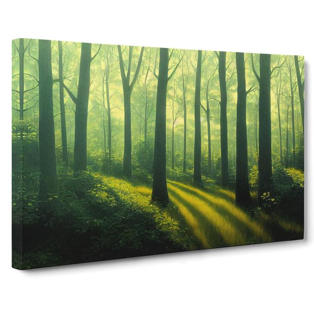 XXX-H1022-WF-7109X Powerful Summer Forest - Wrapped Canvas Print Alpen Home Size: 40cm H x 60cm W x 3cm D on Productcaster.