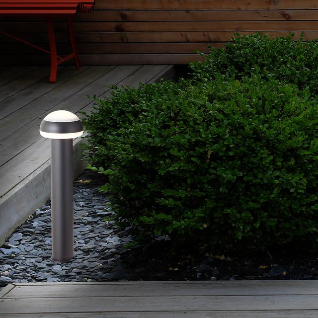 Broom Black Integrated LED Metal Pathway Light Brayden Studio Size: 50cm H x 15cm W x 15cm D on Productcaster.